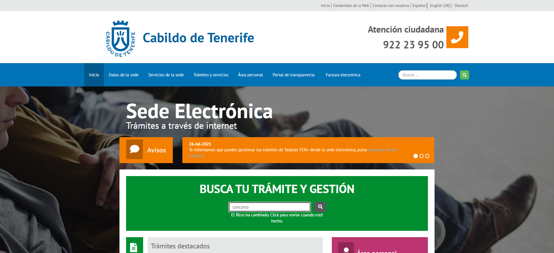 Sede Electrónica Cabildo de Tenerife I Concurso de Datos Abiertos